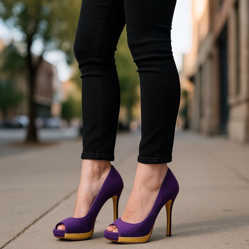 Liliana rhinestone purple heels - Picture 7 of 8